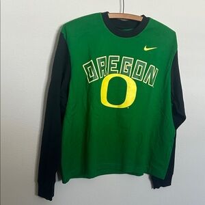 Nike Green and Black Oregon Long Sleeve Shirt